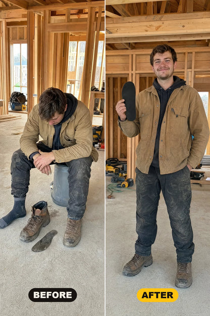Vealden Work Boot Insoles — Heavy-Duty Arch Support & Shock Absorption